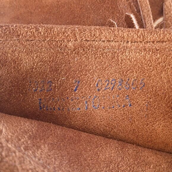 Vintage Minnetonka 1322 Knee High Lace Up Leather Sole Moccasin Boots 7 Boho - Picture 6 of 9